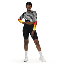 Load image into Gallery viewer, Oomphff Fire long-sleeve crop top